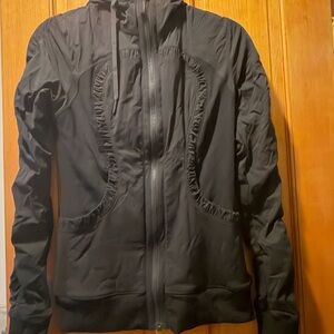 Lululemon Athletica reversible dance studio zip up with hood